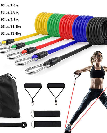 Resistance Bands with Storage Bag (11 pcs)